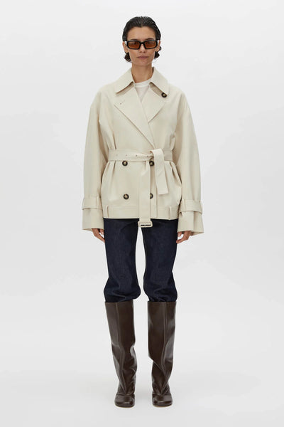 Neroli Short Trench Alabaster White