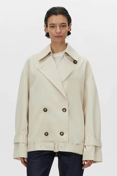 Neroli Short Trench Alabaster White