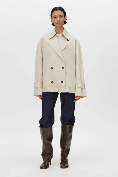 Neroli Short Trench Alabaster White