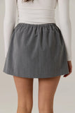 Nova Pinstripe Mini Skirt - Iron Pinstripe