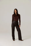 Nia Longsleeve Top - Dark Truffle