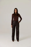Nia Longsleeve Top - Dark Truffle