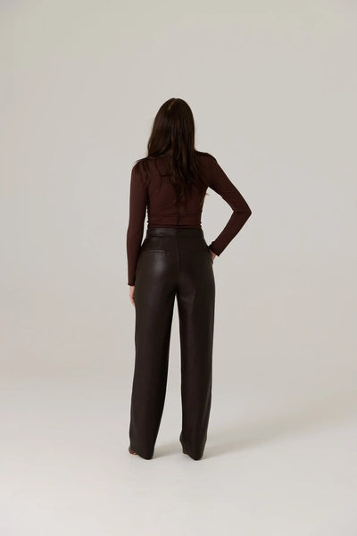 Nia Longsleeve Top - Dark Truffle