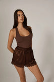 Lola Lace Short - Cocoa