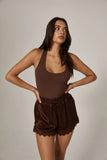 Lola Lace Short - Cocoa