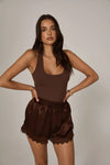Lola Lace Short - Cocoa