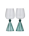 RAGNI S/2 WINE GLASSES TEAL