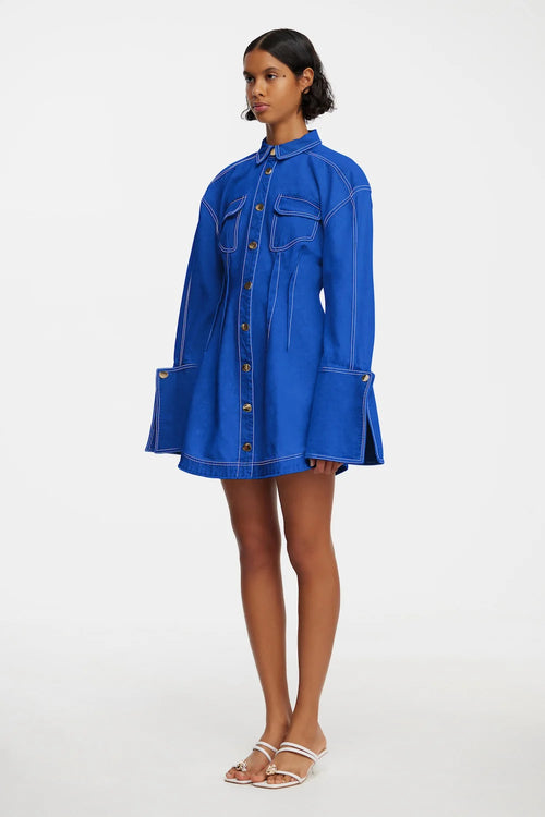DALES MINI DRESS- COBALT