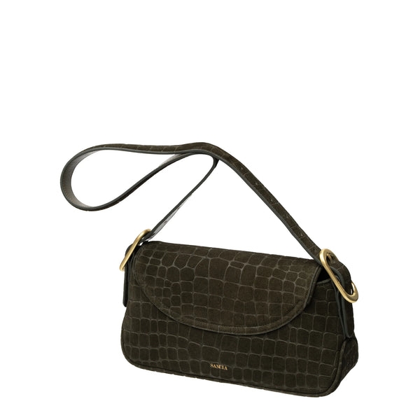 THE PAMELA BAG OLIVE CROC