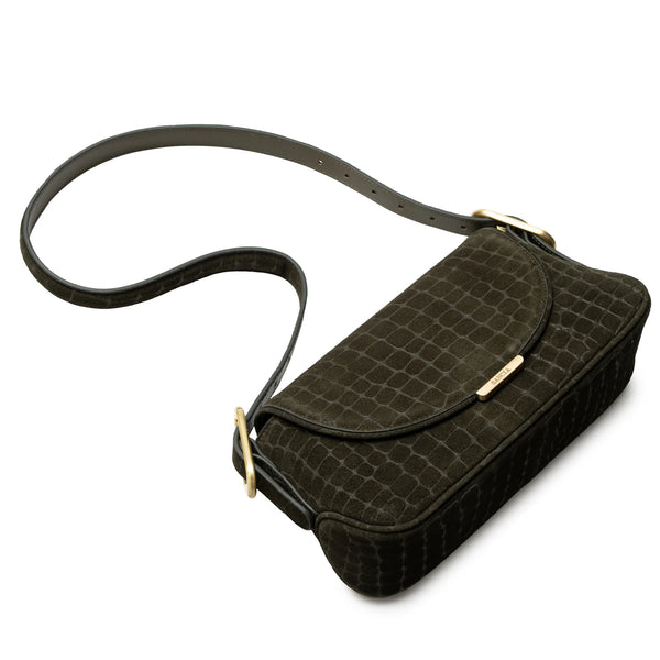THE PAMELA BAG OLIVE CROC