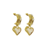 Elena Earrings | Gold Pearl