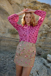 Vivian Blouse in Orchid Dot