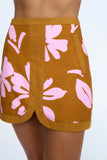 FLOR DE JEAN PANEL SKIRT - PINK CLAY