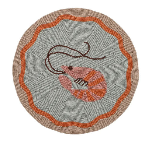 G’DAY BEADED PLACEMAT 35cm CORAL