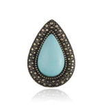 Bohemian Bardot Ring- Aqua