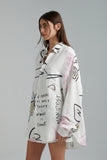 OVERSIZED LS SHIRT-GRAFFITI BUTTERFLY
