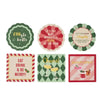 XMAS COCKTAIL CERAMIC COASTER 10CM 6ASST