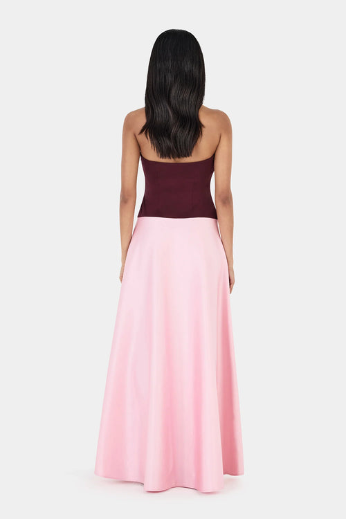 MONA MAXI DRESS WINE/PINK