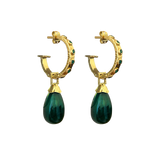 INES EARRINGS | GREEN AVENTURINE & GREEN ONYX