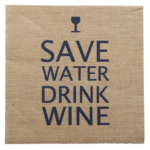 SAVE WATER 20PCK 3PLY 33CM NAPKIN TAUPE