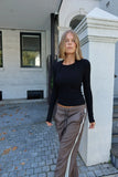 Josie Wide Leg Trouser - Yarn Dyed Check
