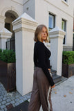 Josie Wide Leg Trouser - Yarn Dyed Check