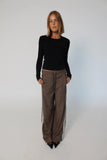 Josie Wide Leg Trouser - Yarn Dyed Check