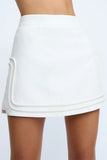 KAIA SHIFT MINI SKIRT - IVORY