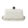 Winslow Ceramic Butter Dish Ivory/Black 20x11x9cm