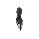 Kristen Pump Vinylite & Black Patent Leather
