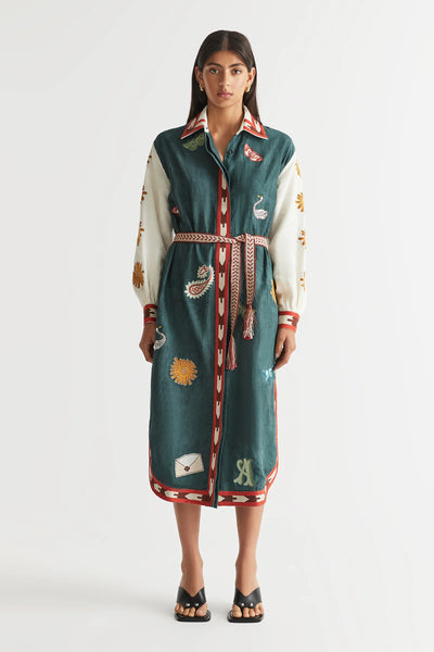 QUINCY BELTED SHIRT DRESS