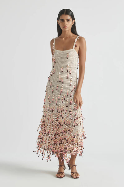 PERISCOPES SQUARE NECKLINE DRESS