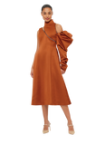 Annalise One Shoulder Midi Dress - Toffee