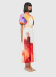 Bianca Short Sleeve Midi Dress - Reminiscence Print