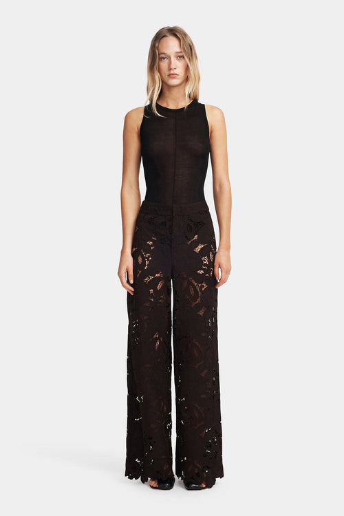LOTUS LACE PANT BLACK
