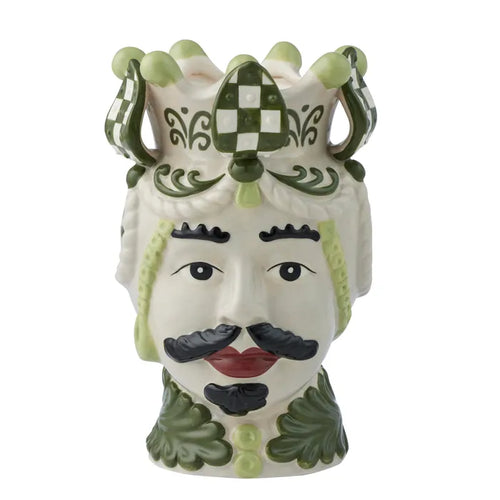 MARIO CERAMIC POT 11.5X11.5X18CM OLIVE