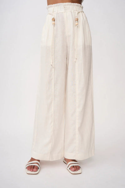 MALAYA LINEN PANT- IVORY