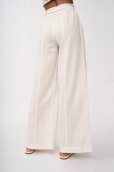 MALAYA LINEN PANT- IVORY