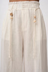 MALAYA LINEN PANT- IVORY