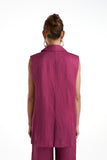 Sleeveless Blazer- Plum