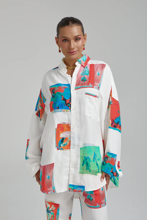 LS OVERSIZED SHIRT - MONTAGE