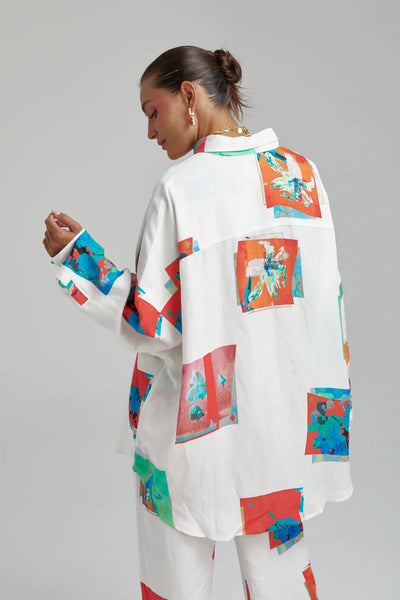 LS OVERSIZED SHIRT - MONTAGE