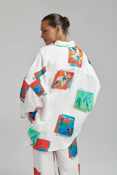 LS OVERSIZED SHIRT - MONTAGE