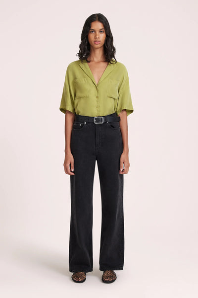 LUCIA CUPRO SHIRT-PICKLE