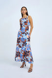 OPHELIA FLORAL BIAS MIDI DRESS
