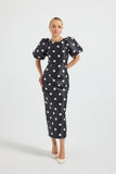 DOTTIE SLEEVE MIDI
