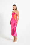 Thea Fitted Midi : Pink Camellia