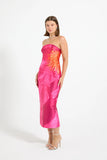 Thea Fitted Midi : Pink Camellia