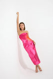 Thea Fitted Midi : Pink Camellia