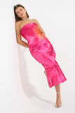 Thea Fitted Midi : Pink Camellia